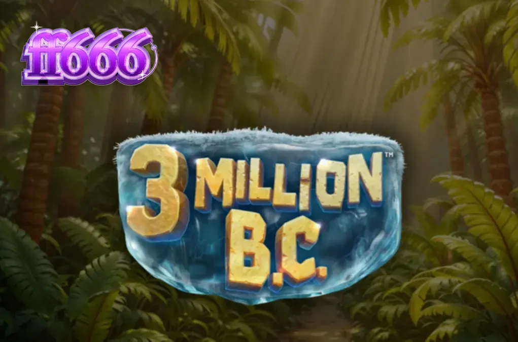 Cenário pré-histórico do slot 3 Million B.C. com elementos da era da pedra.
